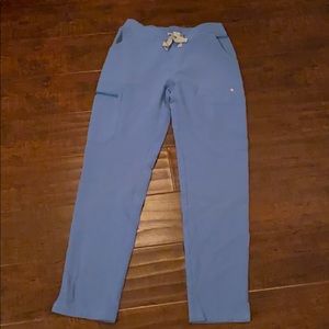 FIGS Yola pants in ciel blue